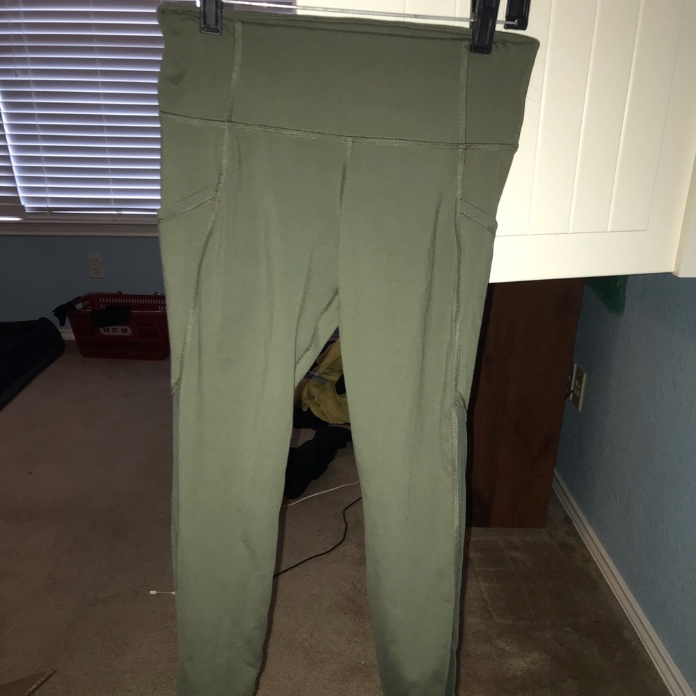Army green leggings